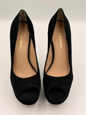 KURT GEIGER Sz. 39 (8.5) 5” heels suede open toe stiletto heels